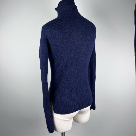 EUC - Madewell, Inland Rolled Turtleneck Dark Blue Sweater in Coziest Yarn, XS - Picture 9 of 15